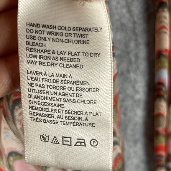 Free People Lucky Shirt Womens XS Canyon Combo Mesh Sheer Ruched Boho Indie - Picture 8 of 16